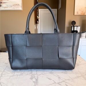 Grey Label Black Woven Large Handbag Women’s Purse